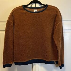 Patagonia Shearling Crewneck Fleece Sweatshirt Size Women’s XS Color Brown